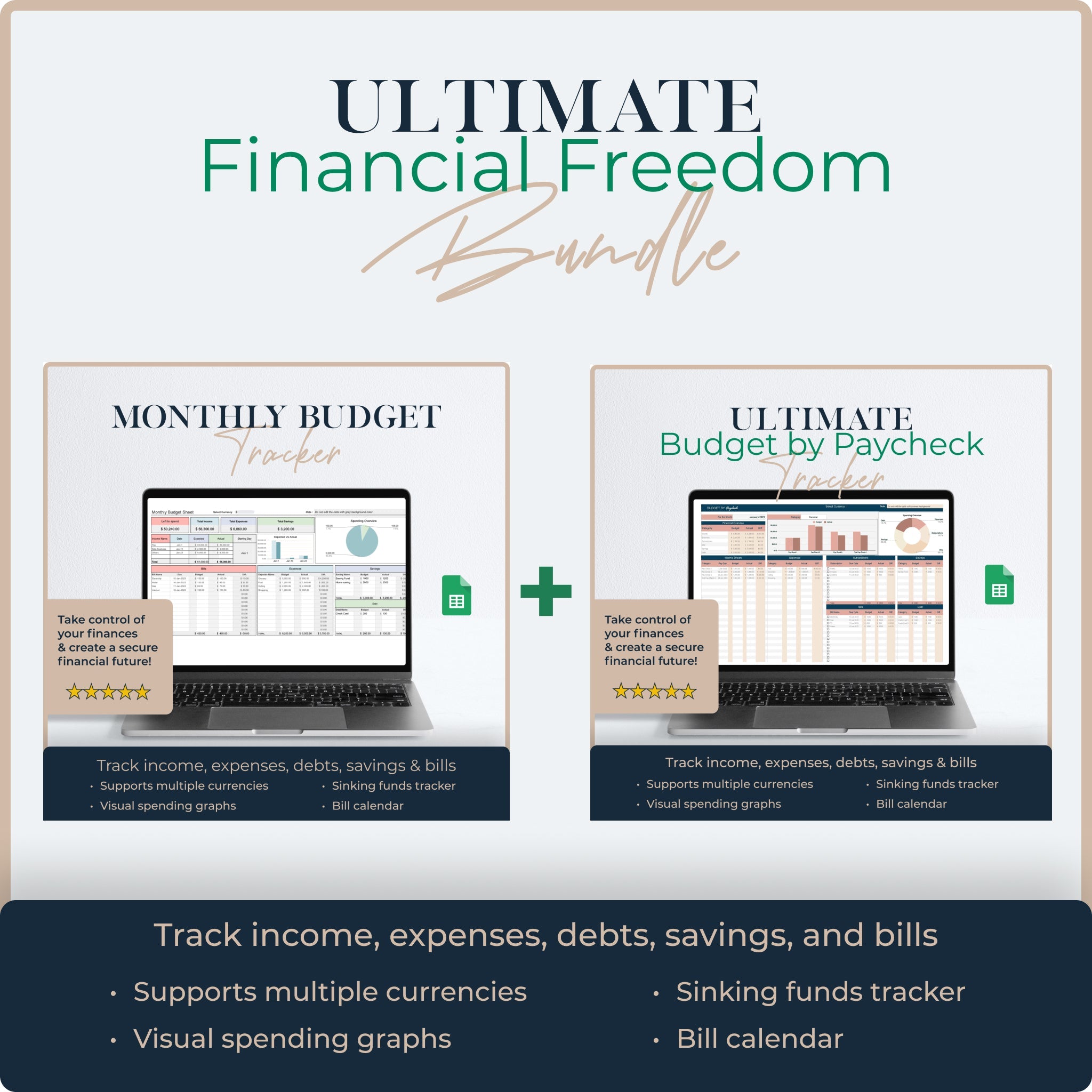 Ultimate Financial Freedom Bundle: Budget & Financial Spreadsheets