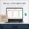 Ultimate Meal & Grocery Planning Spreadsheet: Weekly Meal Planner